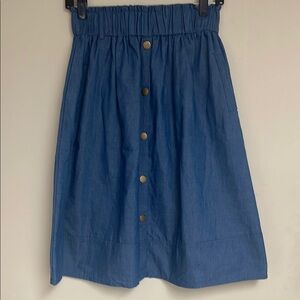 NWT MELANGE GIRL Blue Button-Front Denim Skirt SIZE 18